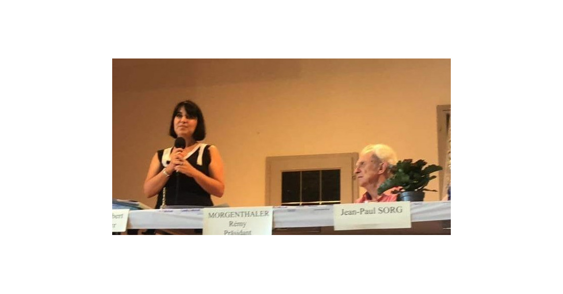 Sarah Weiss Moessmer à l’Assemblée Générale de Heimet Sproch ùn Tràdition