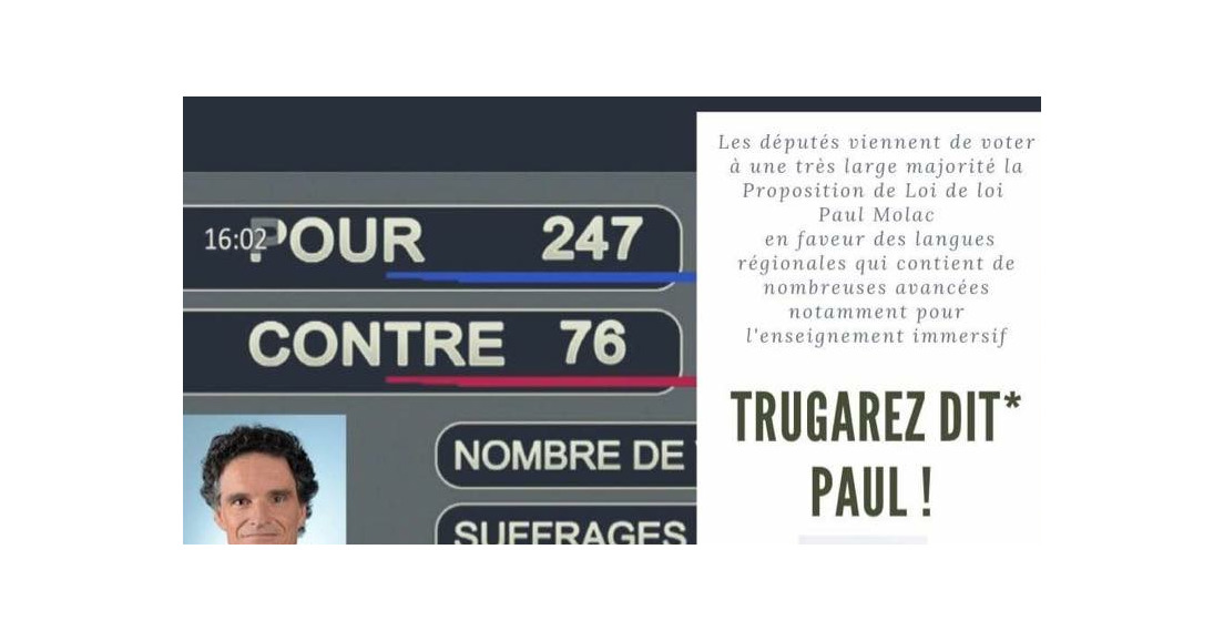 Merci Monsieur Molac pour la loi qui porte votre nom !