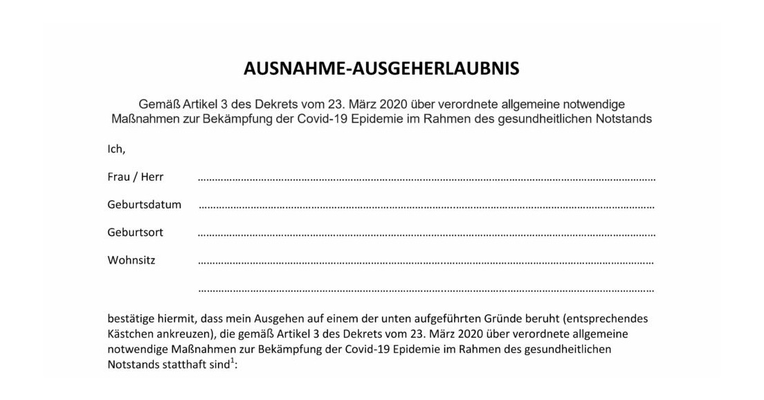 Confinement heisst auch Ausgangsbeschränkungen