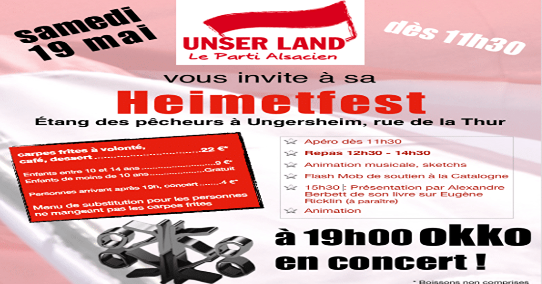 Unser Land vous invite à sa Heimetfest !Venez nombreux !