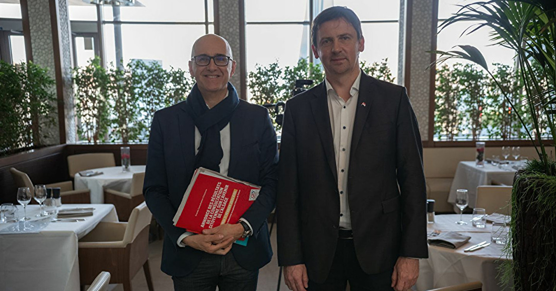 Frédéric Bierry, président de la CeA, à l'université d'hiver d'Unser Land