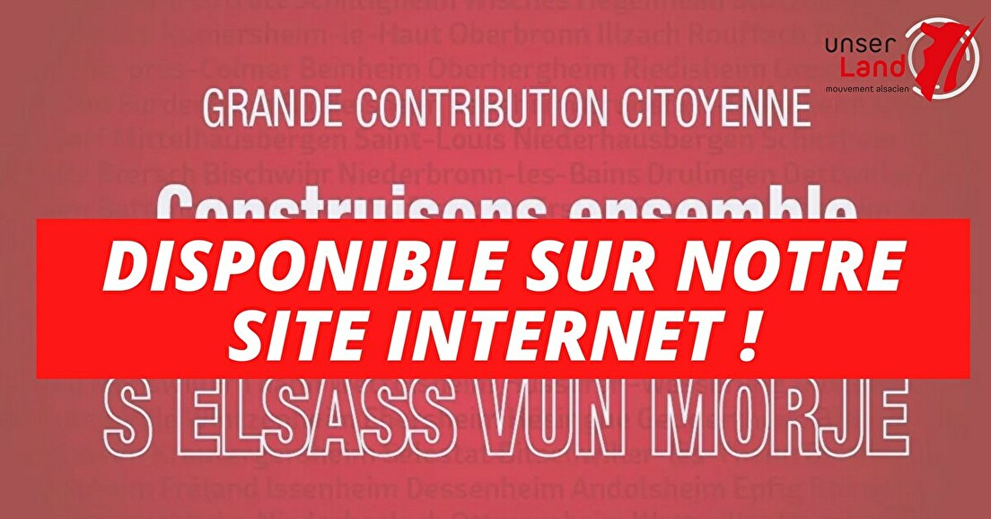 Nous avons formulé 5 propositions pour l'avenir de l'Alsace.