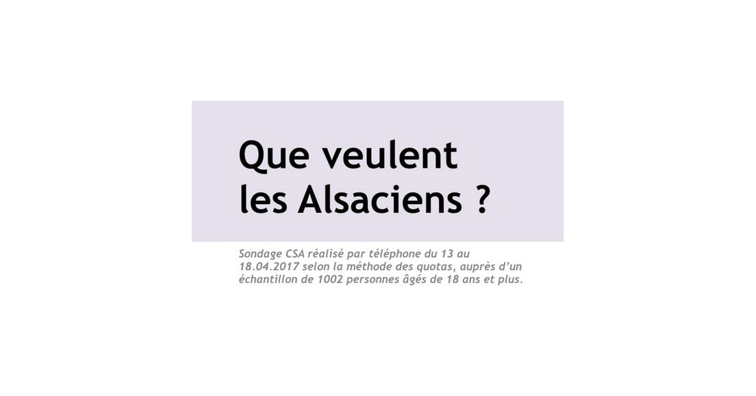 Ce que veulent les Alsaciens