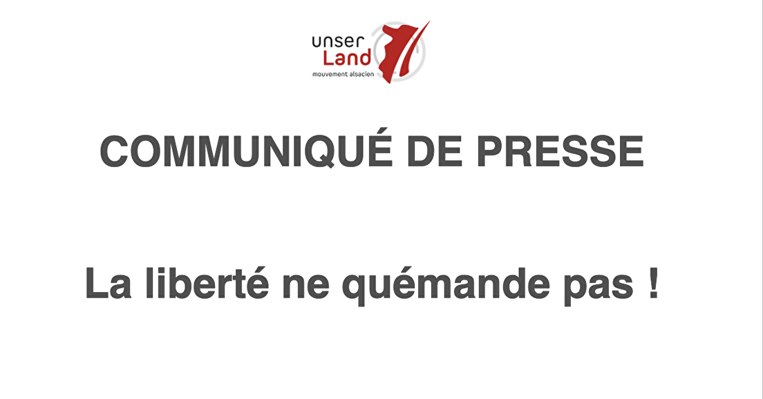 Communiqué de presse : La liberté ne se quémande pas !