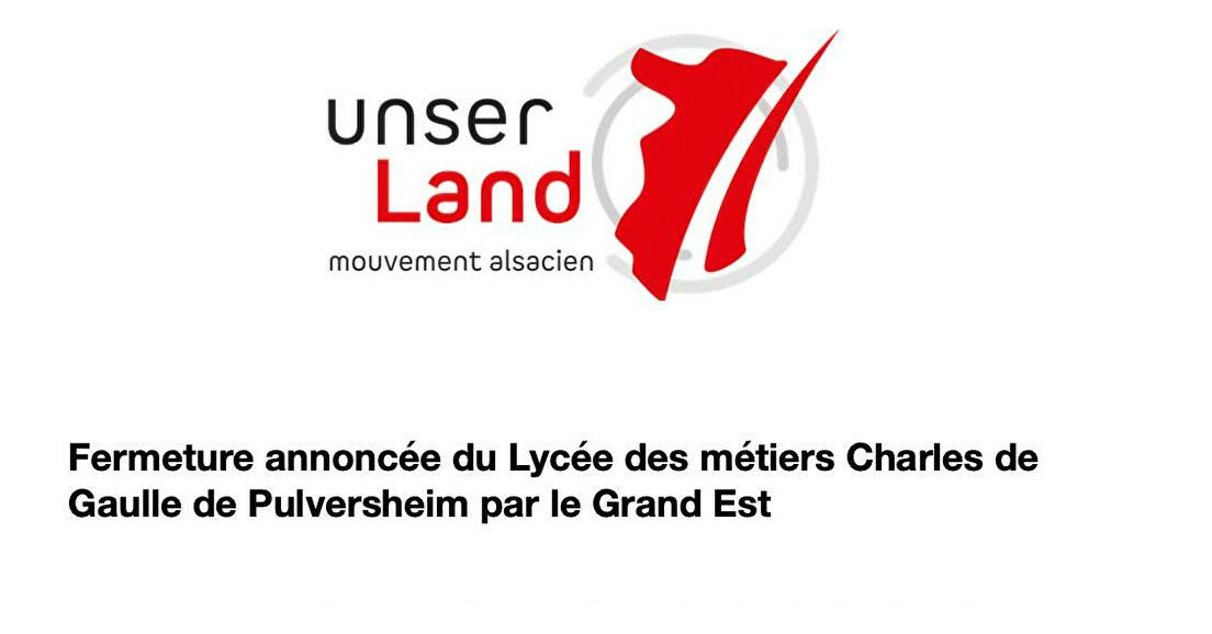 Fermeture annoncée du Lycée des métiers de Pulversheim par le Grand Est