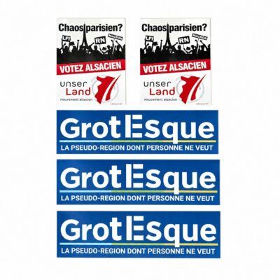 Lot de 5 Stickers Grotesque & Chaos Parisien